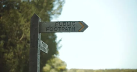 Public Footpath Sign Stock Footage 139755523