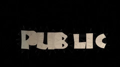 Public Funds Text Changing Tessellated Looping Polygons Text Morph Vidéo 113867934