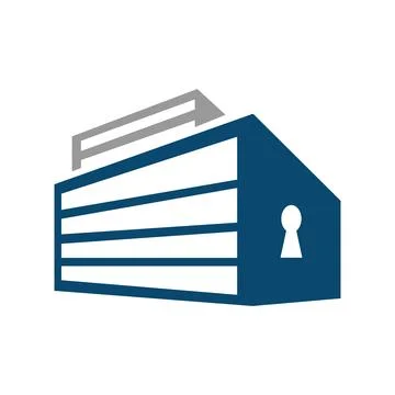 Public garage self storage Logo design vector illustration Stock Illustration