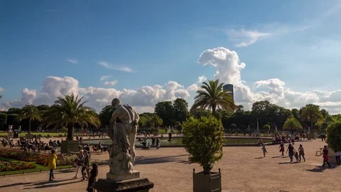 Public garden timelapse Stockbeeldmateriaal 78074393