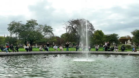 Public Gardens of Paris Stock Footage 320143301