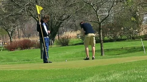 Public golf-course Stock Footage 10857215