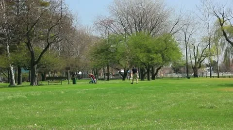 Public golf-course Stock Footage 10857411