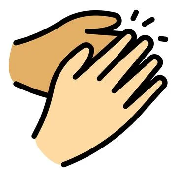 Public handclap icon vector flat Stock Illustration