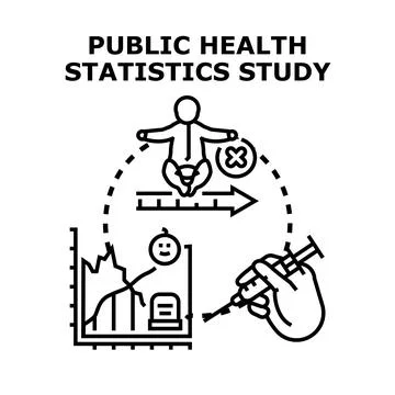 Public health statistics study analyzing child mortality rates Stock Illustration