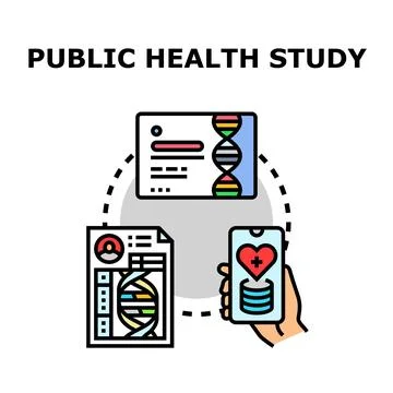 Public health study analyzing genetic and patient data Stock Illustration