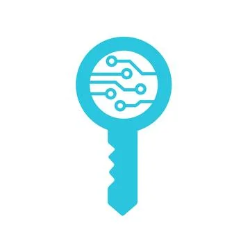 Public key. From blue icon set. Stock Illustration