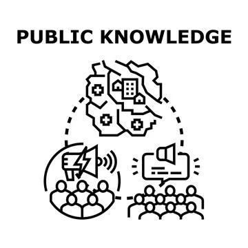 Public knowledge sharing information communication concept 스톡 일러스트