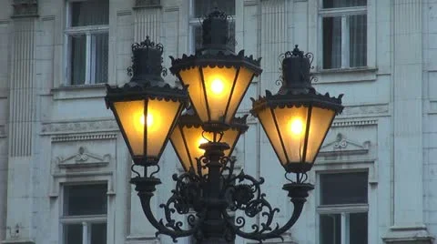 Public lamp orchestra Stock Footage