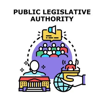 Public legislative authority system concept vector Stock Illustration