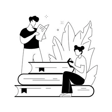 Public library abstract concept vector illustration. Stock Illustration