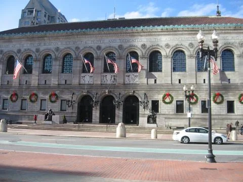 Public Library Boston Stock Photos