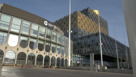 Public Library in Centenary Square, Birmingham, West Midlands, England Stock Footage 232338537
