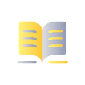 Public library flat gradient two-color ui icon 스톡 일러스트