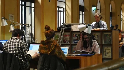 Public Library Stock Footage 72525484