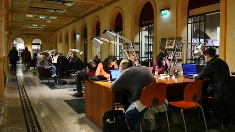 Public Library Stock Footage 72529576