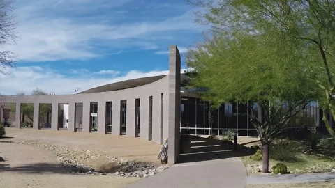 Public Library Front Entrance Apache Junction Arizona 4K Video stock 313246877