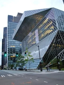 Public library in seattle Stockfoto's