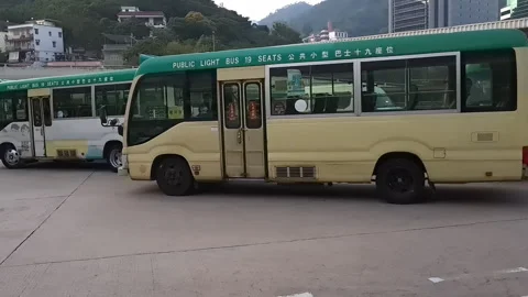 Public Light Bus. Stock Footage 303975448