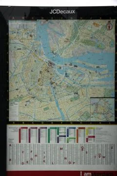 Public map Amsterdam Stock Photos