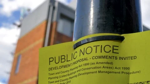 Public Notice for Development application in London Stock Footage 278970451