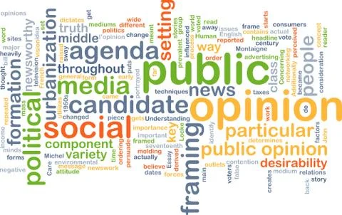 Public opinion background concept Stock Illustration