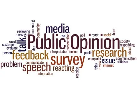 Public Opinion, word cloud concept Stock Illustration