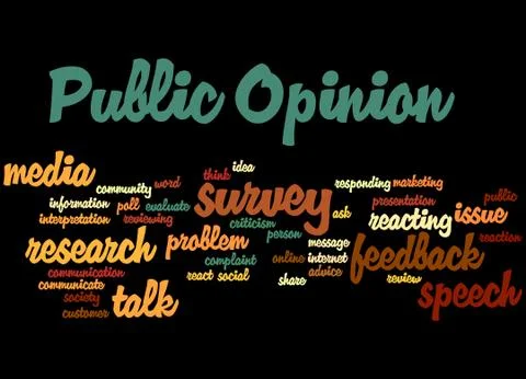 Public Opinion, word cloud concept 스톡 일러스트