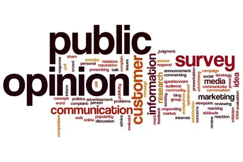 Public opinion word cloud Stock Illustration