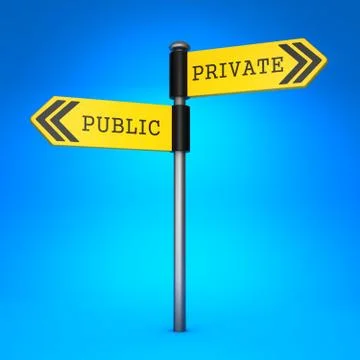 Public or Private. Concept of Choice. Stock Illustration