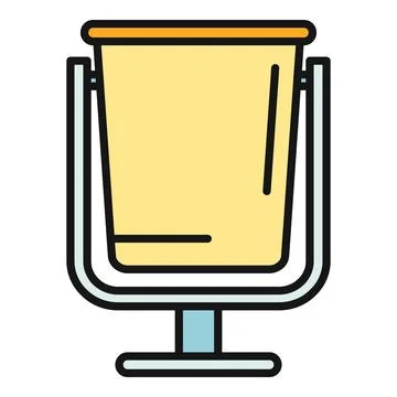 Public outdoor trash bin vector icon illustration Stock Illustration