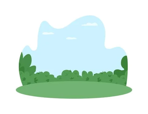 Public park 2D vector web banner, poster Stock Illustration