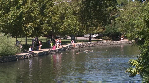 Public Park scene Stock Footage 1022921