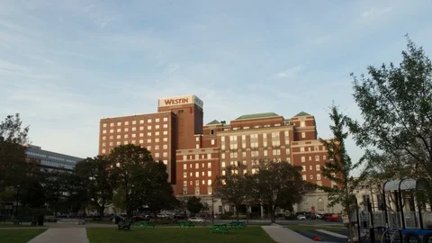 Public Park at Sundown Hyperlapse Stock Footage 125987885