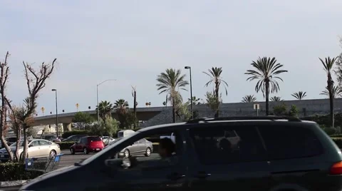 Public Parking by the Freeway Stock Footage 50000121