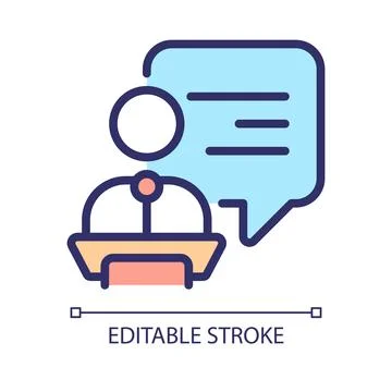Public performance pixel perfect RGB color icon Stock Illustration