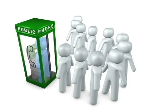 Public phone Illustrazione stock