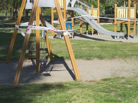 Public Playground Lockdown Stock Photos