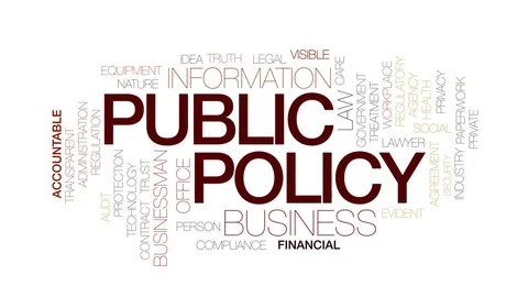 Public policy animated word cloud, text design animation. Kinetic typography. Stock Footage 81055185