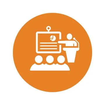 Public Presentation icon. Stock Illustration
