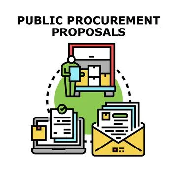 Public procurement proposals process creating business opportunities Stock Illustration