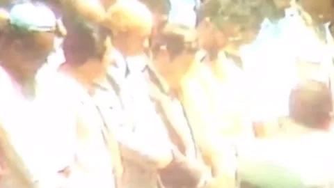 Public protest scenes during Iranian Revolution recorded near city center Video stock 325871361