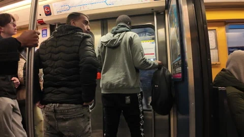 Public rail system of Paris Stock Footage 295761130