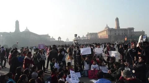 Public rally in india Stock Footage 68402787