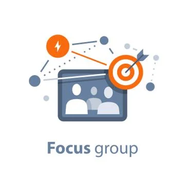 Public relations, focus group, team work, business network Stock Illustration