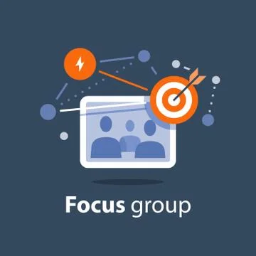 Public relations, focus group, team work, business network Stock Illustration