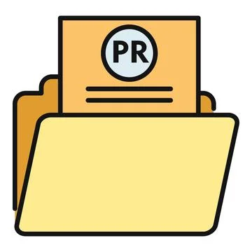 Public relations folder icon representing communication strategies Stock-Illustration