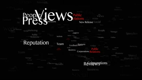 PUBLIC RELATIONS Keywords Animation, Background, Loop Video stock 149259110