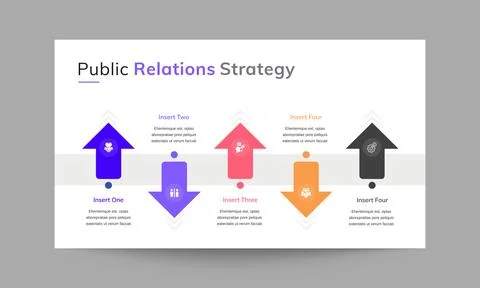 Public Relations Strategy Slide Presentation Design Stock Illustration