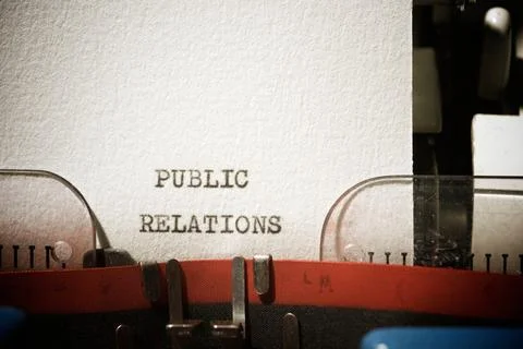 Public relations text Stock Photos